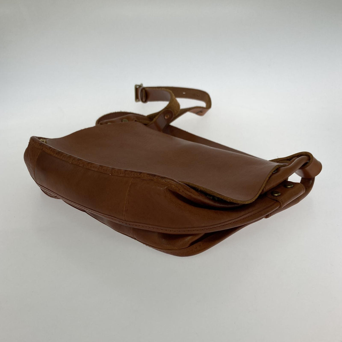 ショルダーバッグ 本革 日本製 fishing flap shoulder BRW ブラウン