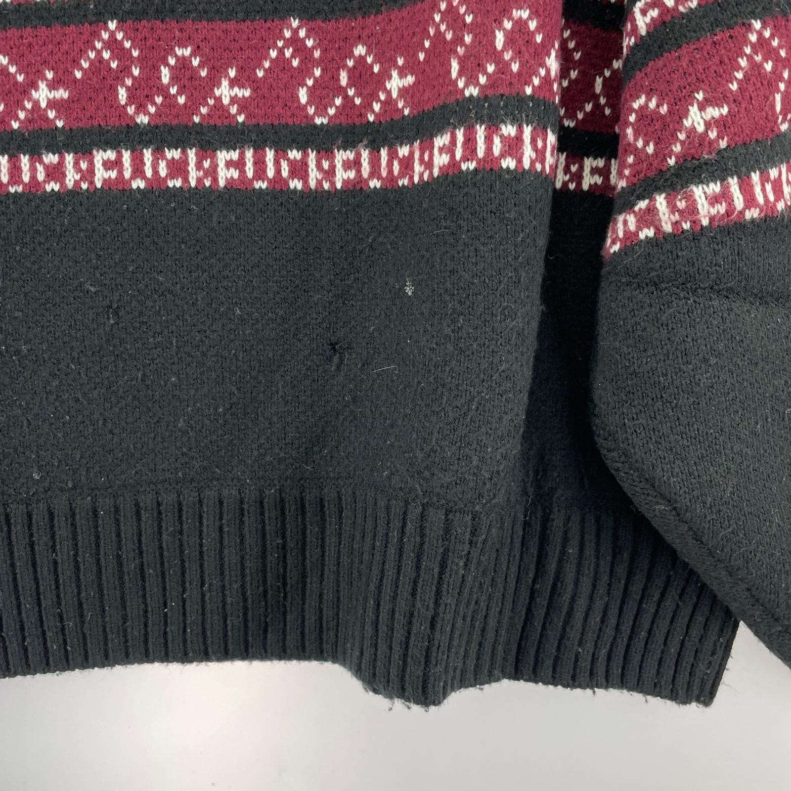ニット shutter tokyo ×TAPPEI FUCK KNIT L ブラック L ブラック