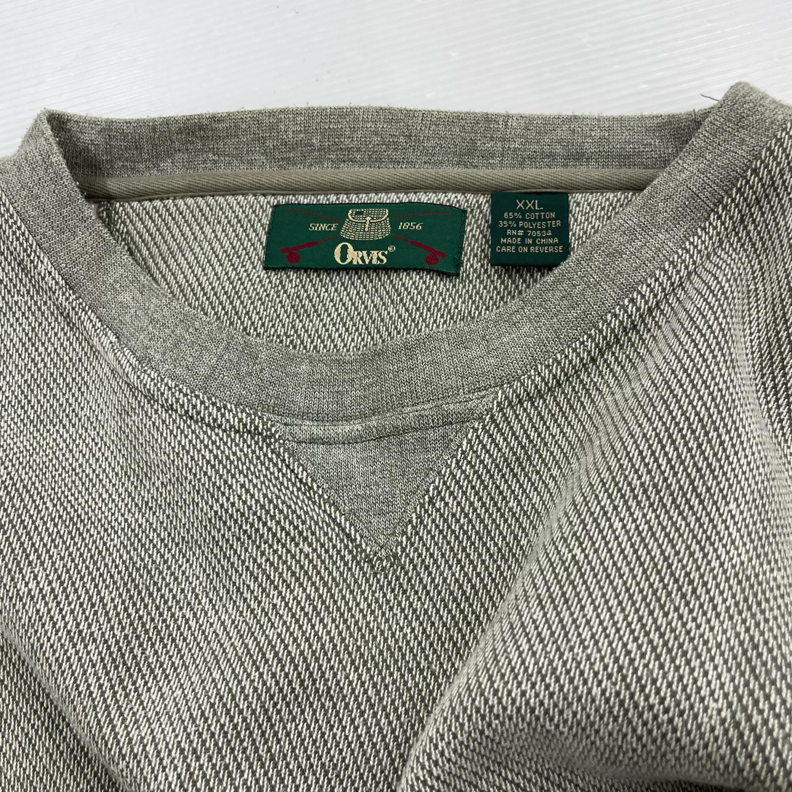スウェット ORVIS 90s～ グレー エルボーパッチ (XXL) グレー
