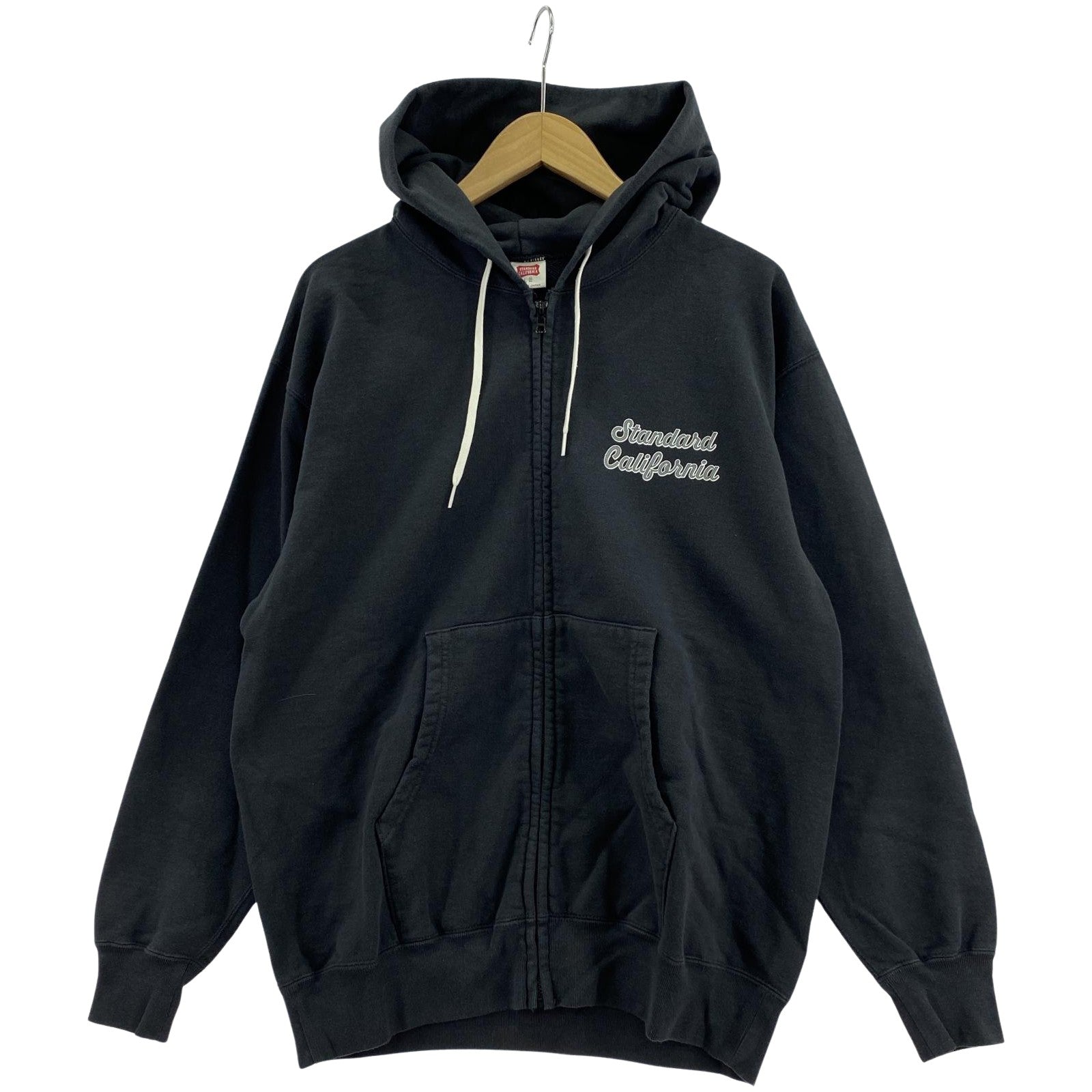 パーカー STANDARD CALIFORNIA SD US Cotton Script Logo Zip Hood Sweat L ブラック L グレー