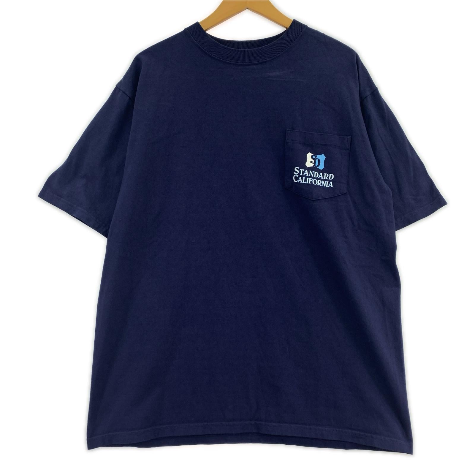 半袖Ｔシャツ STANDARD CALIFORNIA SD heavyweight Shield Logo pocket 紺 (L) L