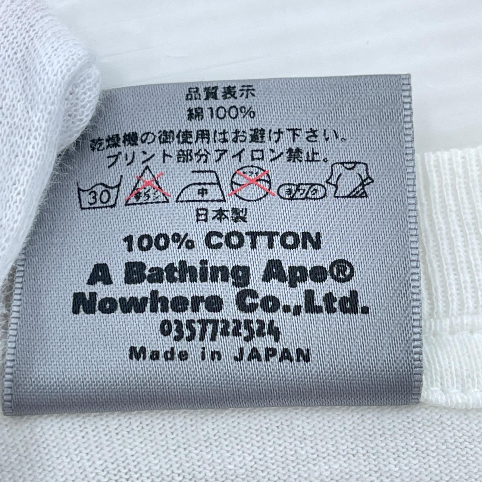 半袖Ｔシャツ A BATHING APE オールド 鳥 プリントTee L ホワイト L ホワイト