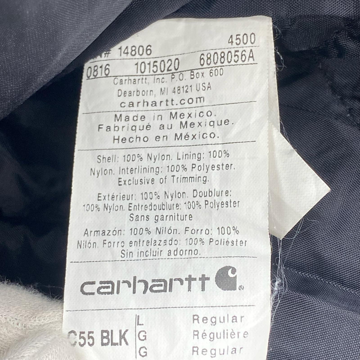ジャケット Carhartt ﾄﾗﾃﾞｨｼｮﾅﾙｺｰﾄ 黒 (L) L ブラック
