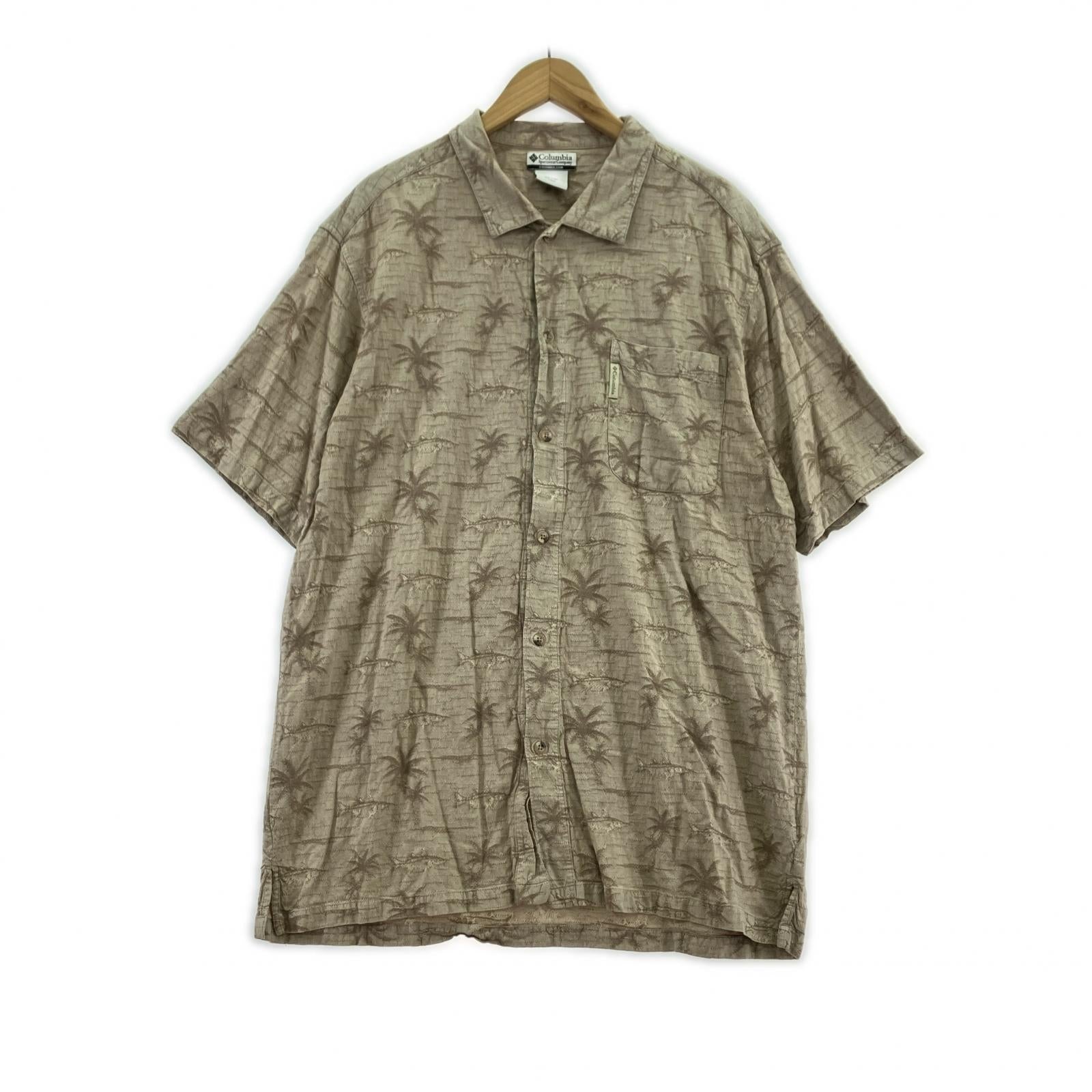 半袖シャツ アロハシャツ　XXL ブラウン