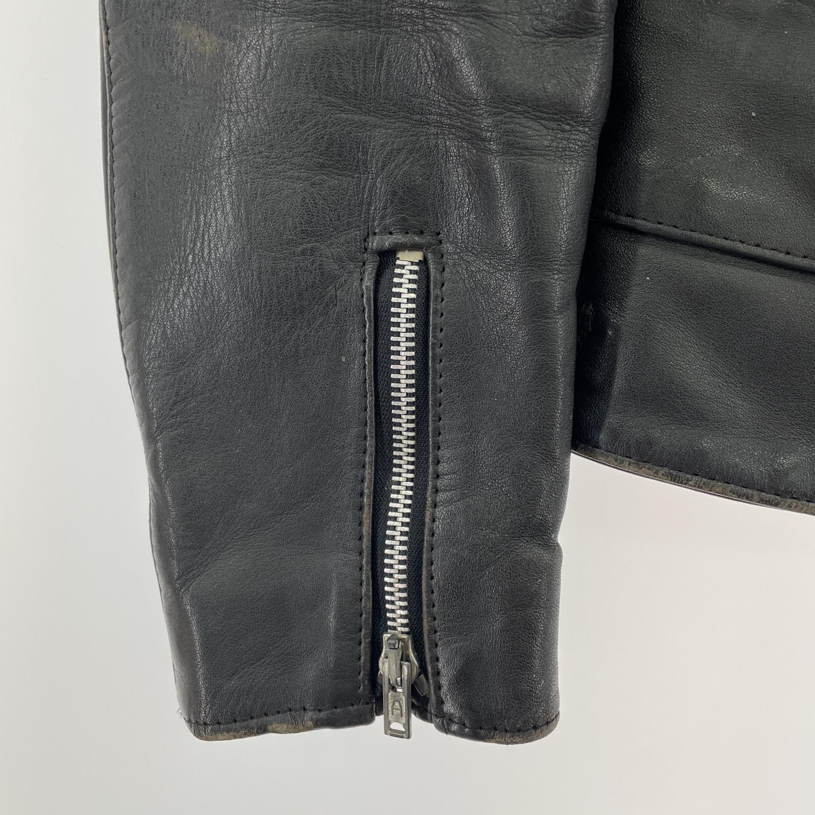 レザージャケット 70s Lewis Leathers ドミネーター シングルレザージャケット 34 黒 34 ブラック