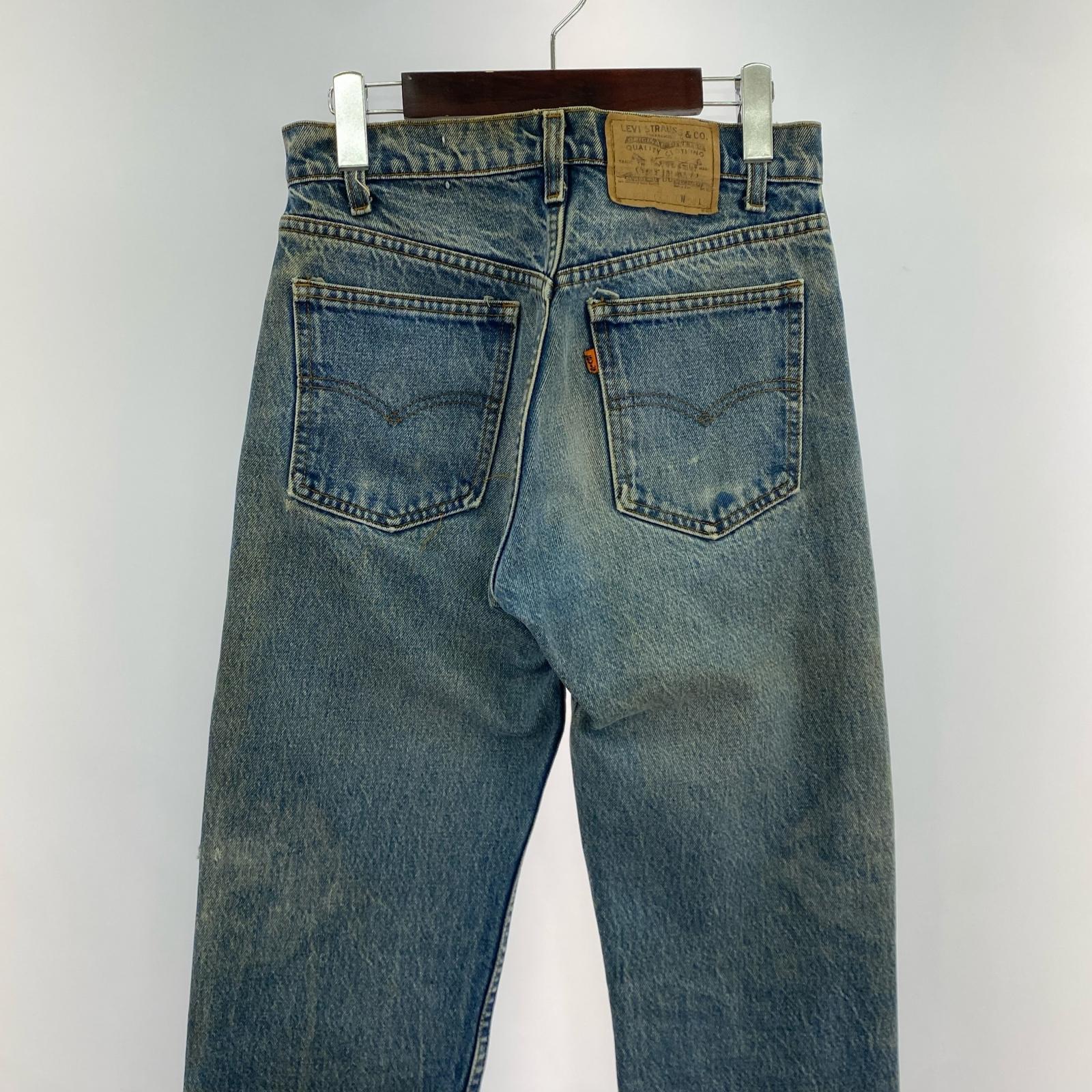 デニムパンツ USA製 オレンジタブ ボタン裏513 30 ブルー
