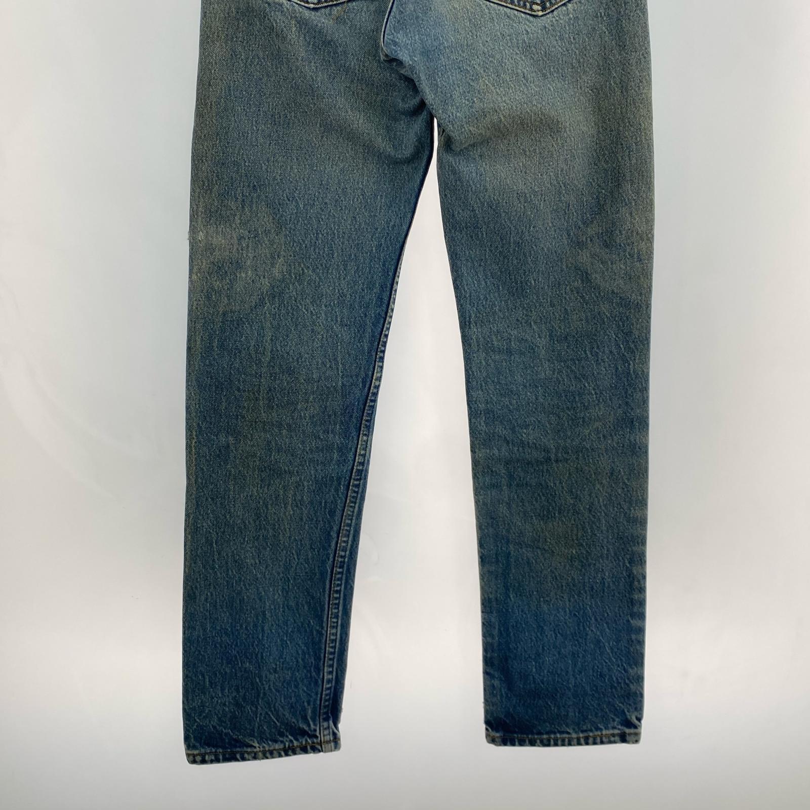 デニムパンツ USA製 オレンジタブ ボタン裏513 30 ブルー