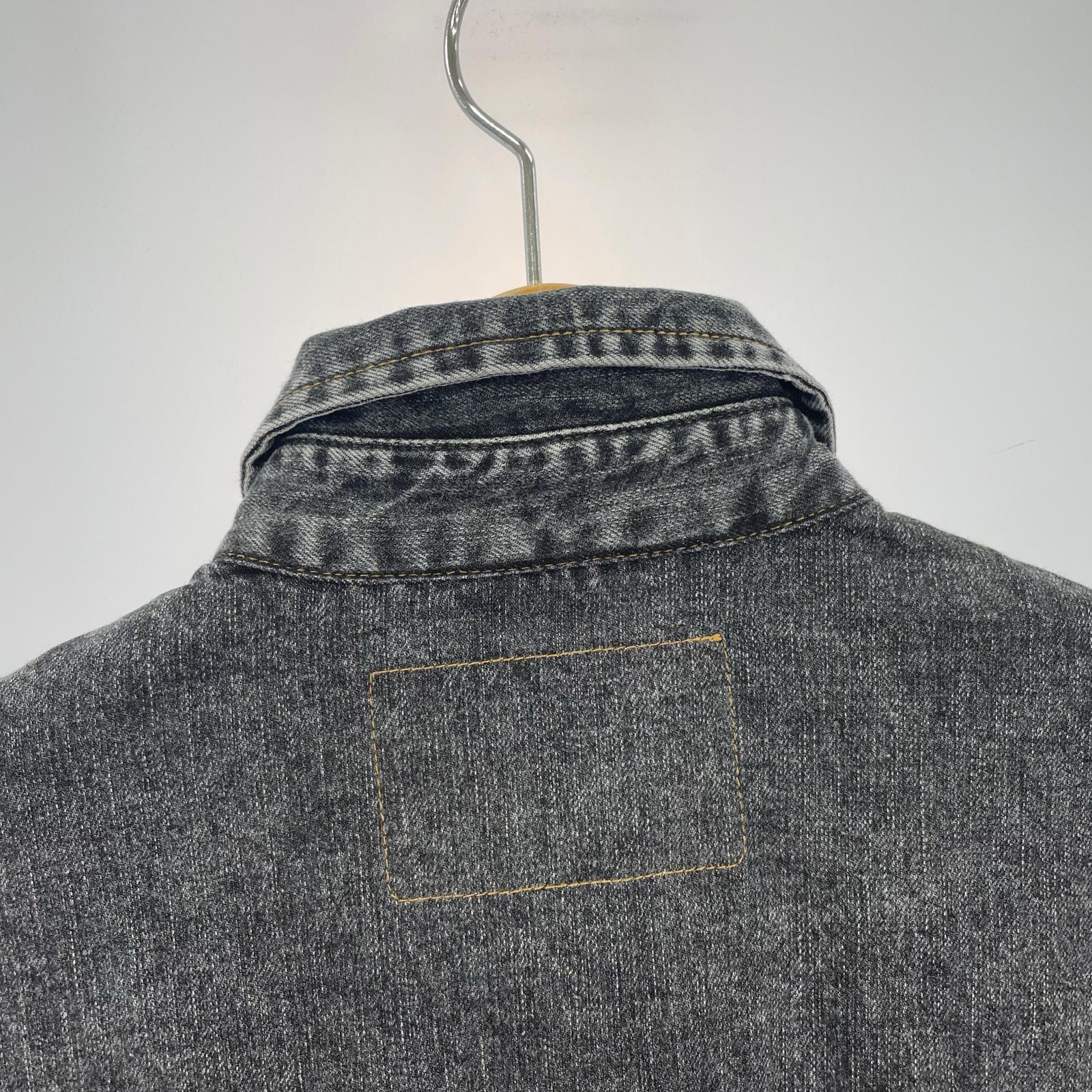 長袖シャツ DIESEL C-Gilly-A Long Sleeve Shirt デニムプリントシャツ 転写 A10754 (38) ブラック