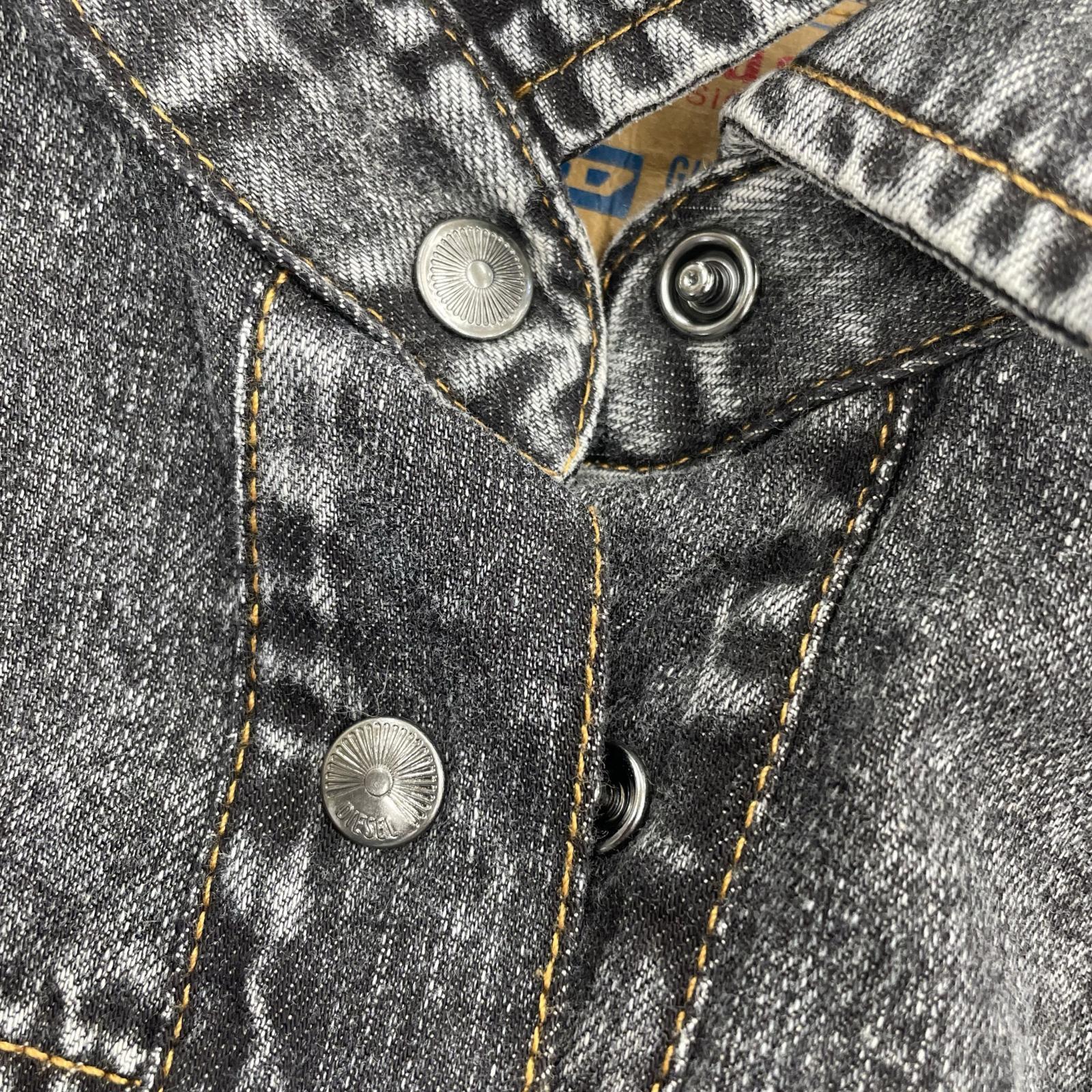 長袖シャツ DIESEL C-Gilly-A Long Sleeve Shirt デニムプリントシャツ 転写 A10754 (38) ブラック