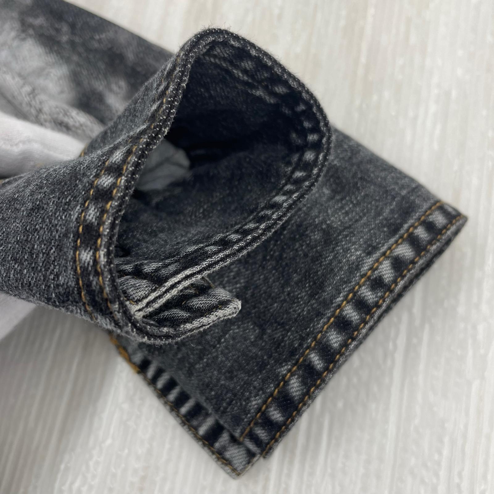 長袖シャツ DIESEL C-Gilly-A Long Sleeve Shirt デニムプリントシャツ 転写 A10754 (38) ブラック