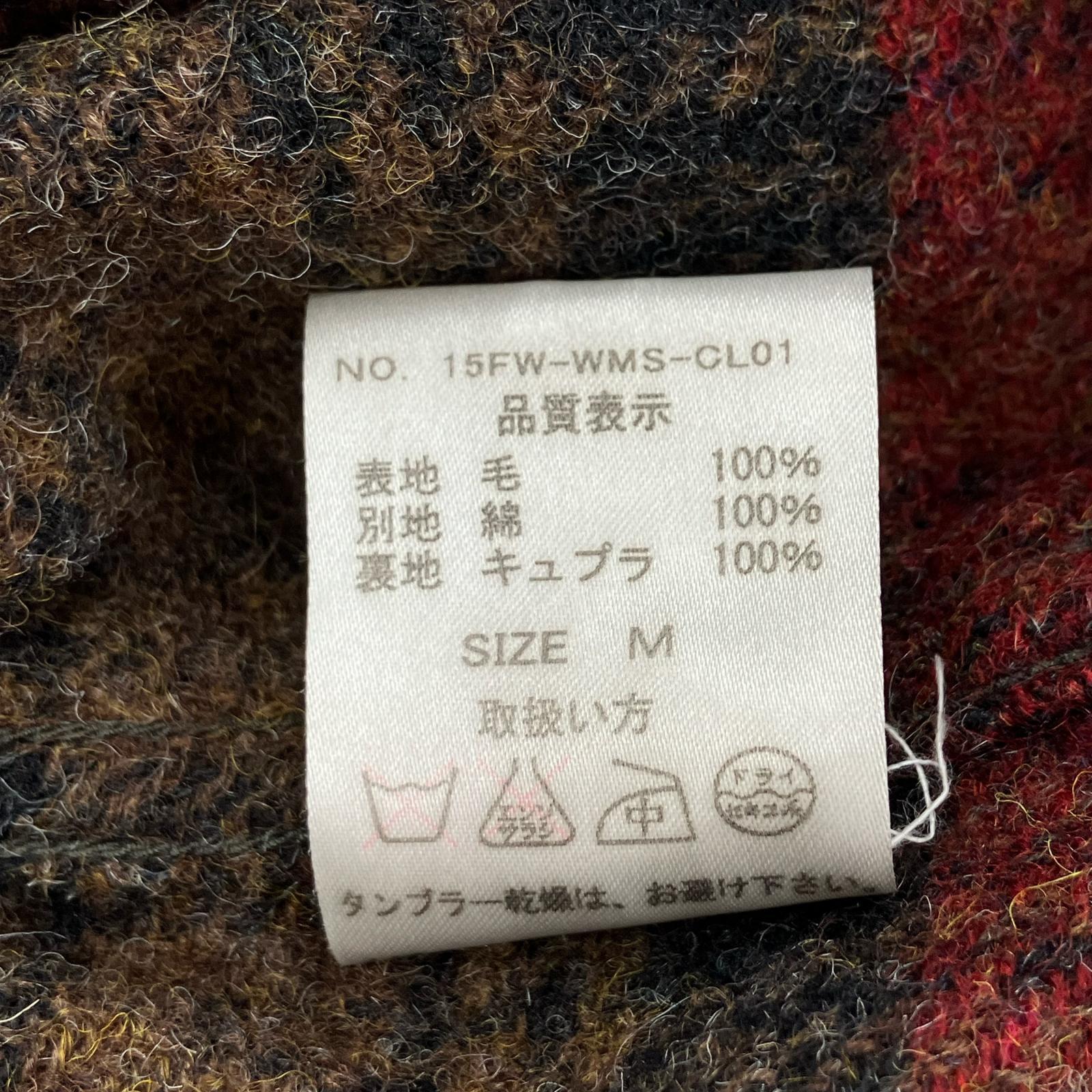 長袖シャツ ウールネルシャツ チェック M