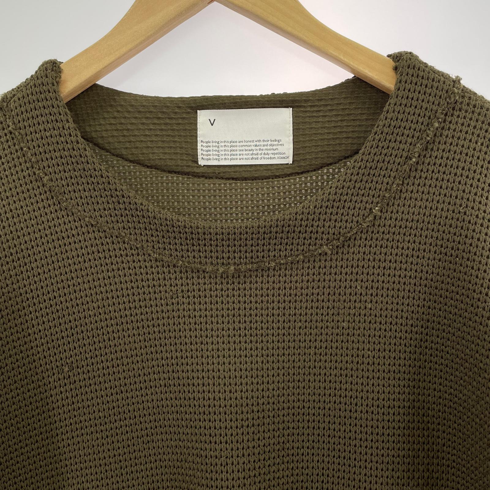 ニット VOAAOV Honey Comb Quarter Gauge Tops