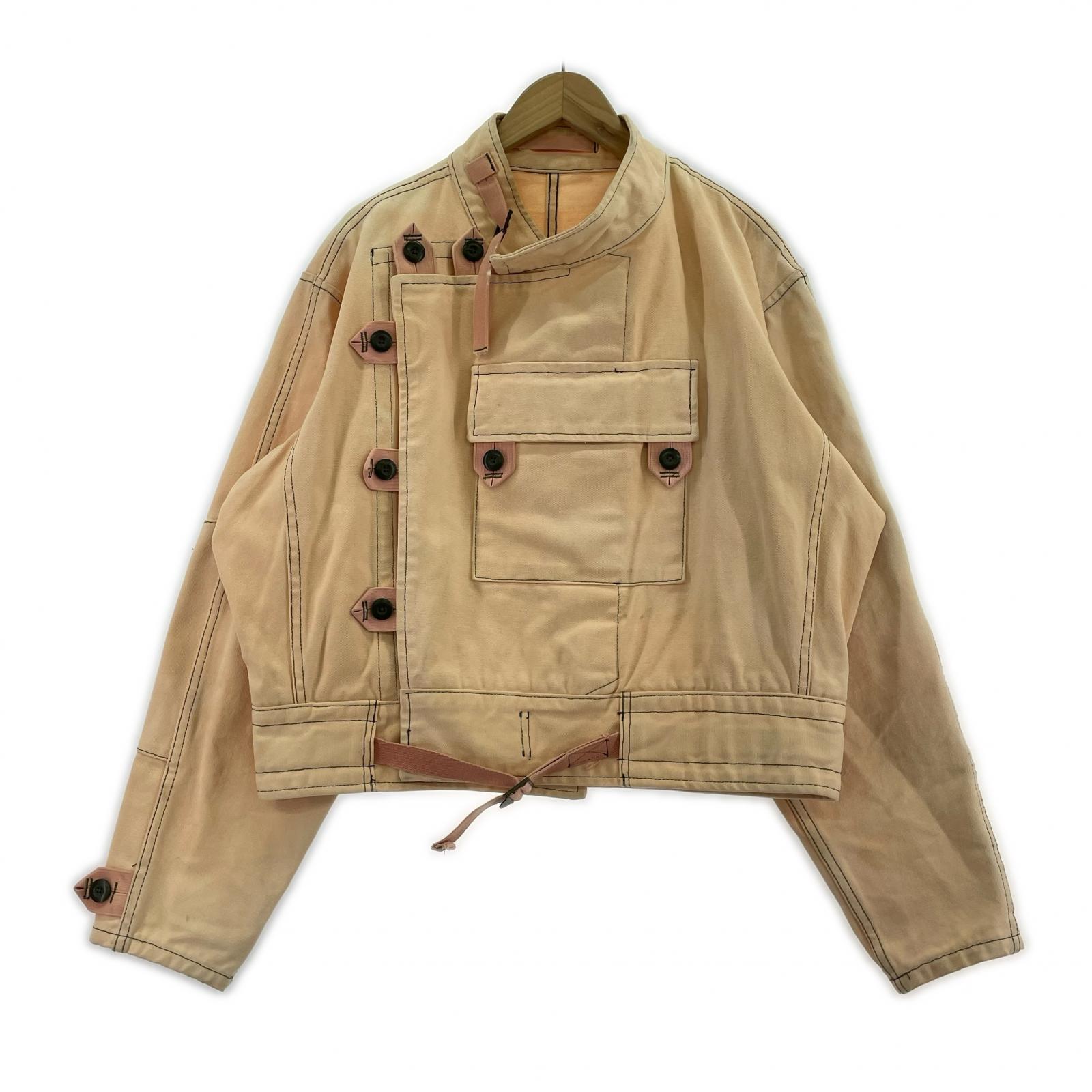 ミリタリージャケット Maden Workwear モーターサイクルジャケット S M ピンク