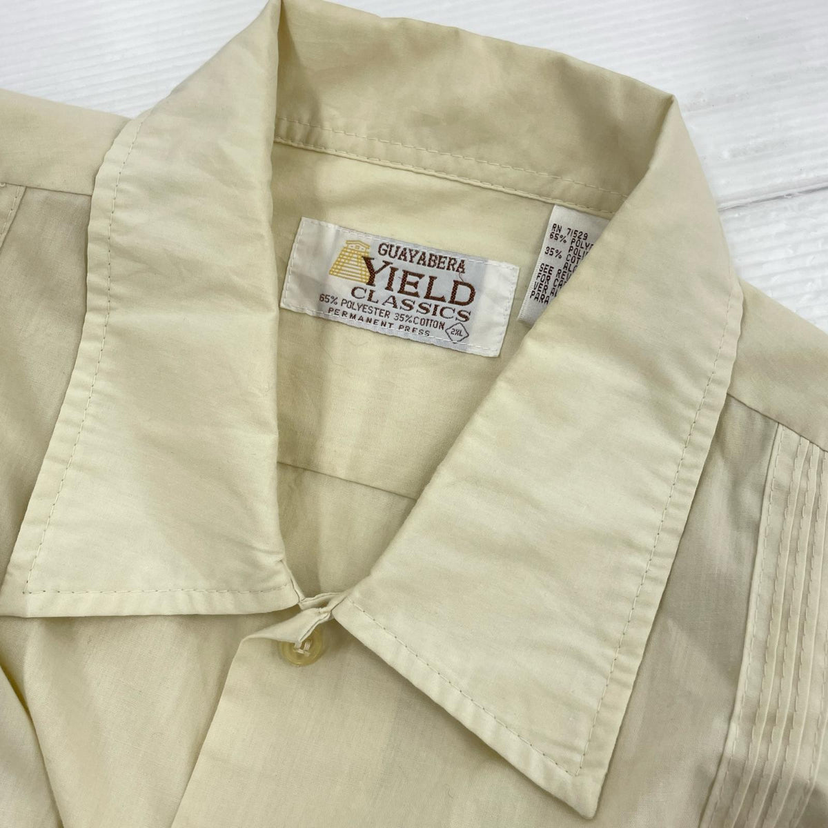 半袖シャツ YIELD CLASSICS/ｷｭｰﾊﾞｼｬﾂ/刺繍 ベージュ