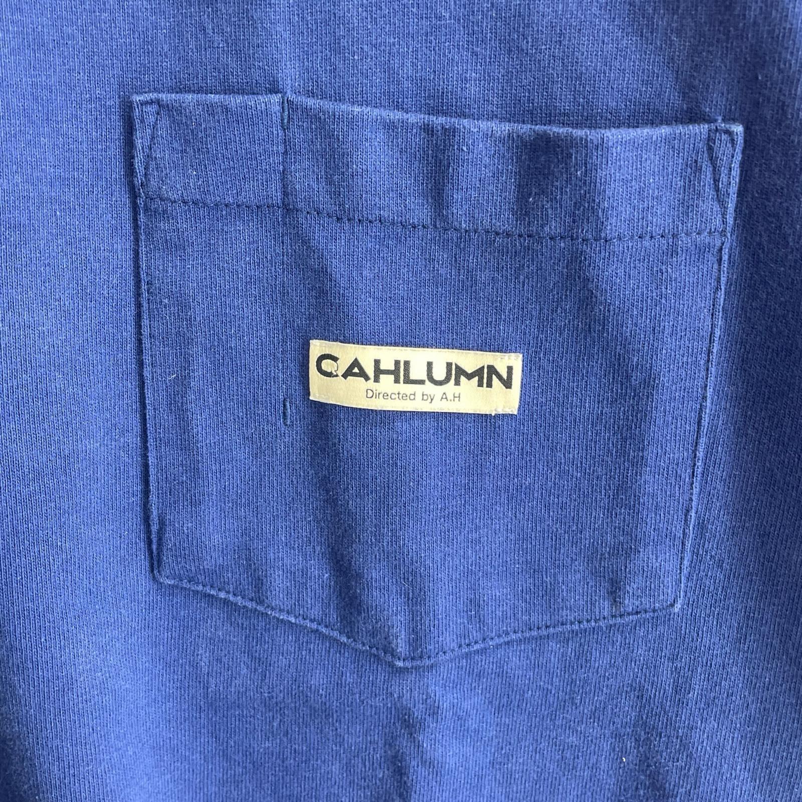 半袖Ｔシャツ cahlumn ポケット tee ブルー