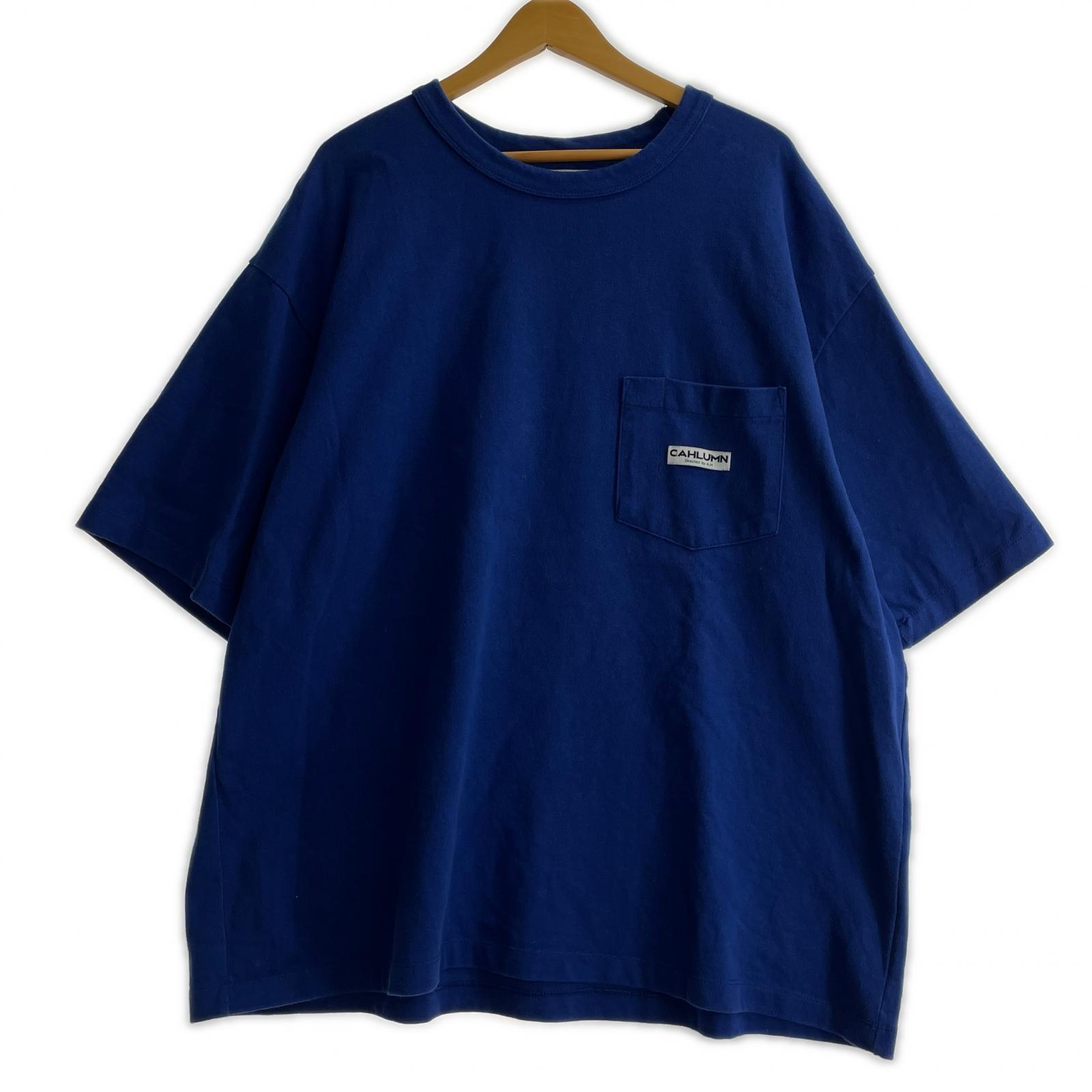 半袖Ｔシャツ cahlumn ポケット tee ブルー
