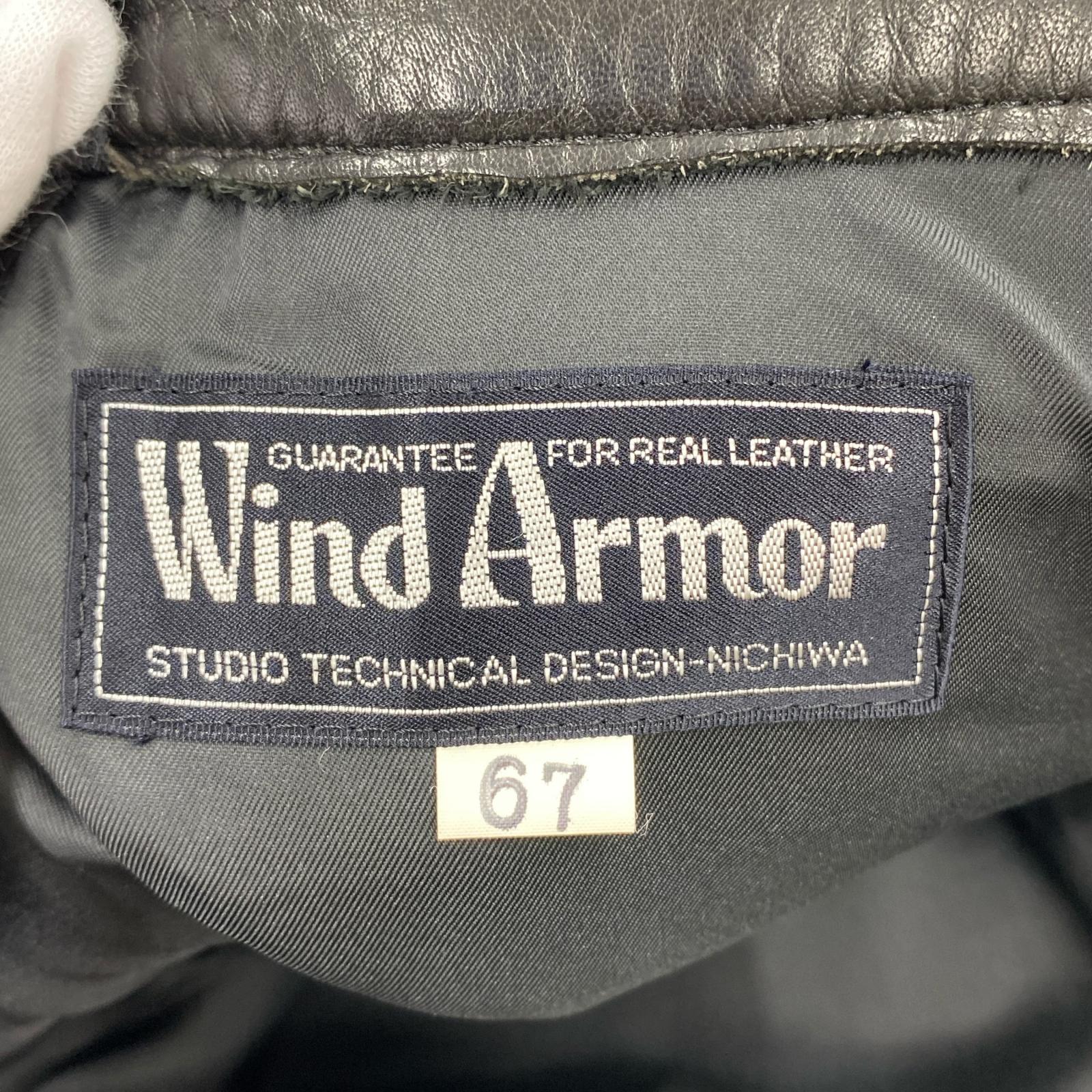 その他ボトムス WIND ARMAR/レザーパンツ ブラック