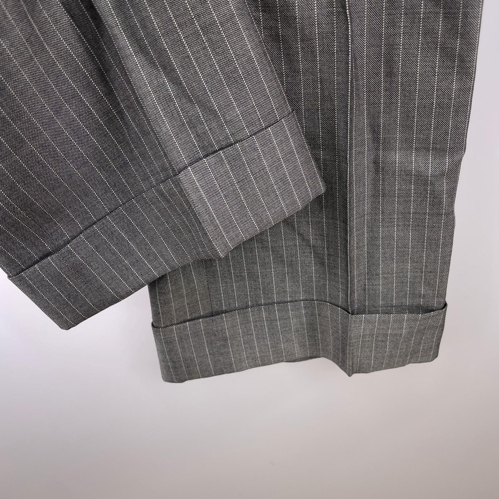 セットアップ vitale barberis canonico 2B ストライプ 灰 グレー