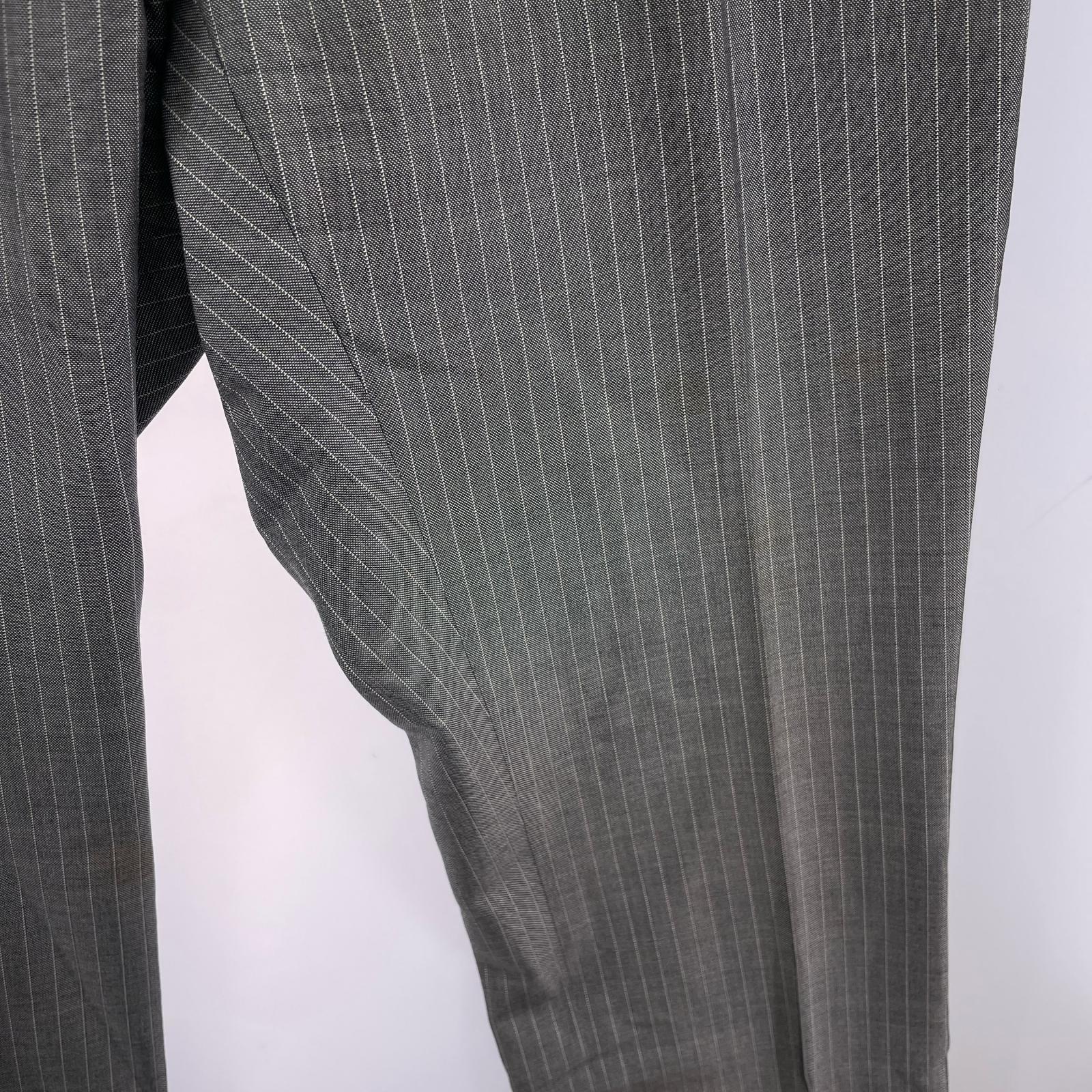 セットアップ vitale barberis canonico 2B ストライプ 灰 グレー