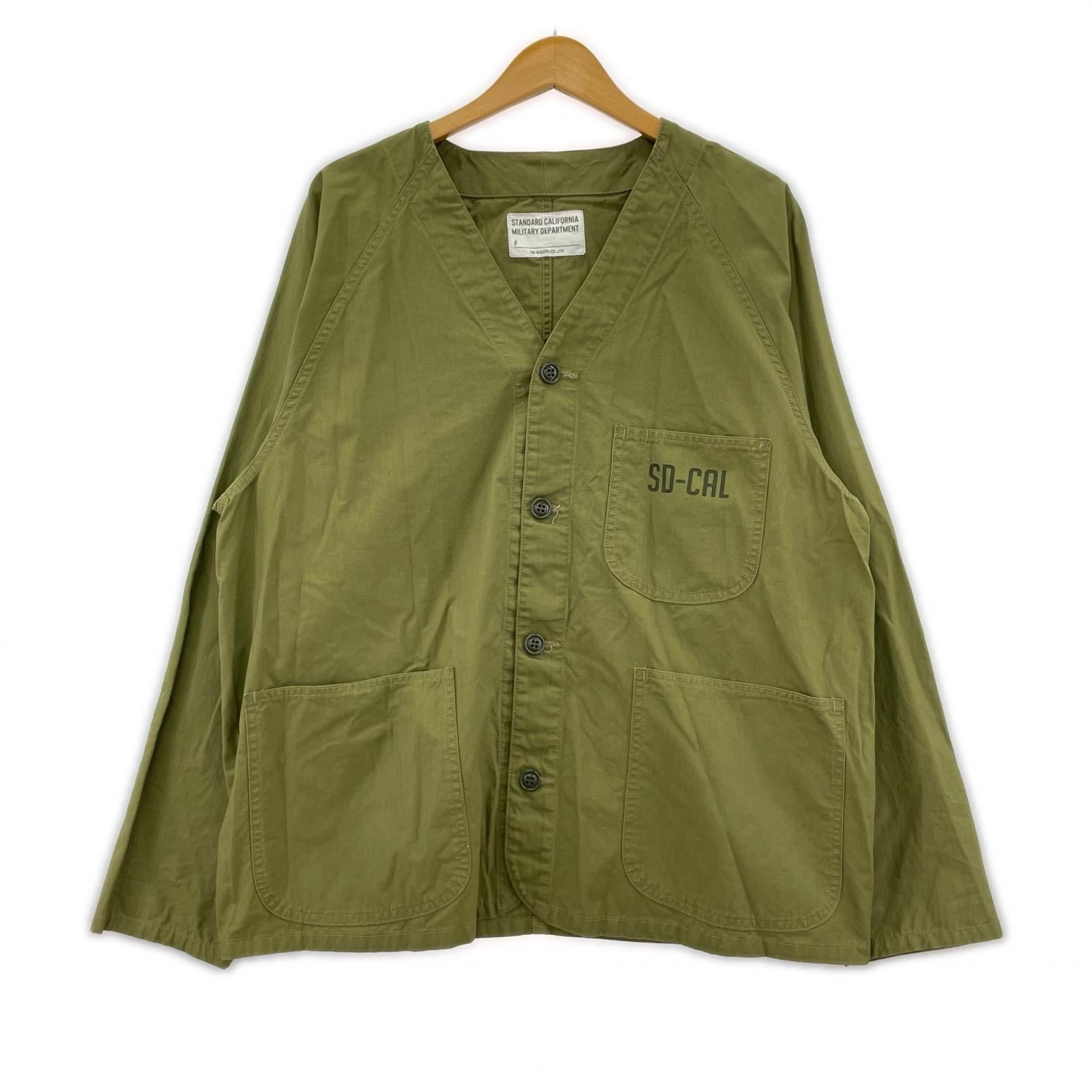 ジャケット STANDARD CALIFORNIA SD Ripstop Engineer Shirt リップストップシャツ L カーキ L カーキ