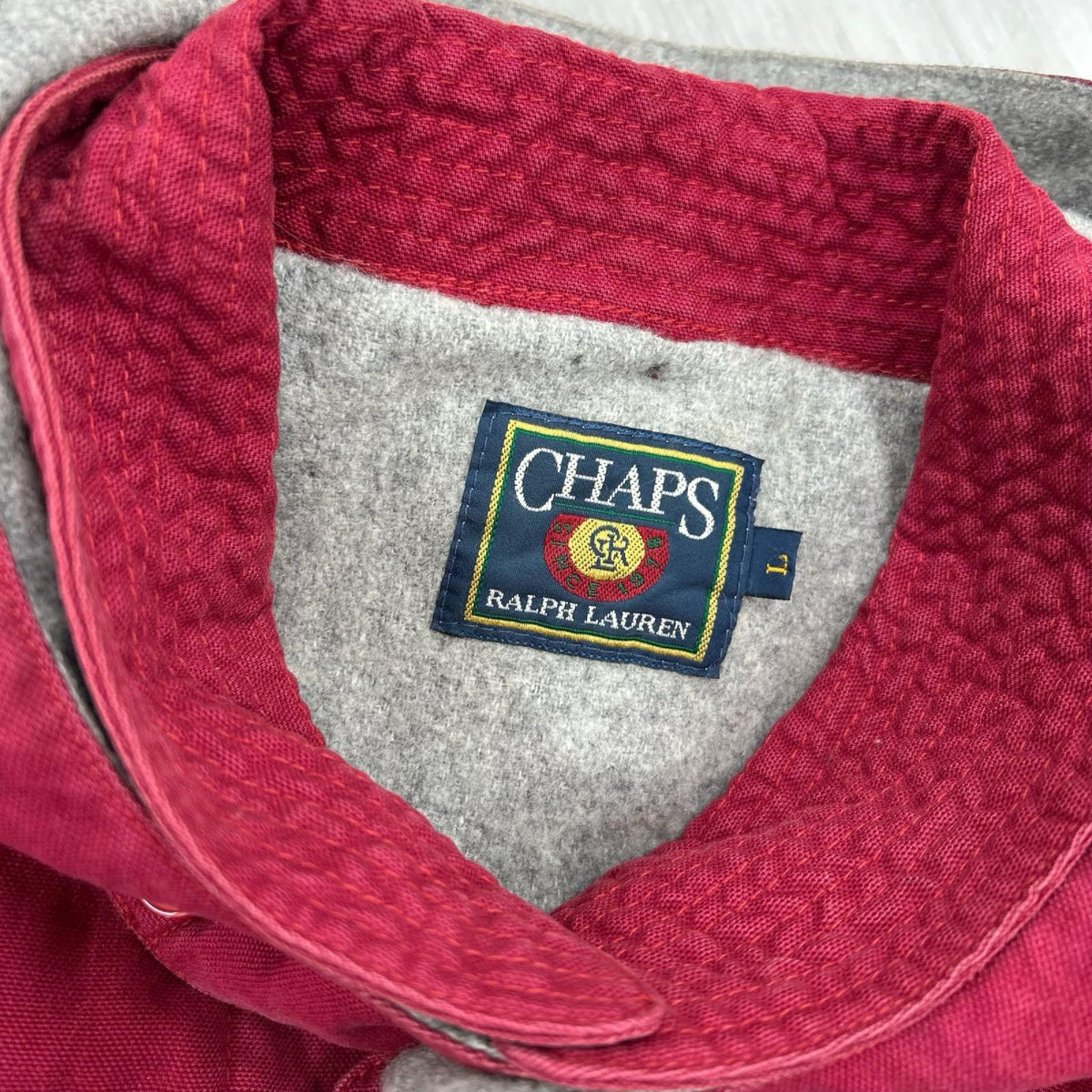 ジャケット CHAPS RALPH LAUREN ﾌｧｲｱｰﾏﾝｼﾞｬｹｯﾄ　赤 L レッド