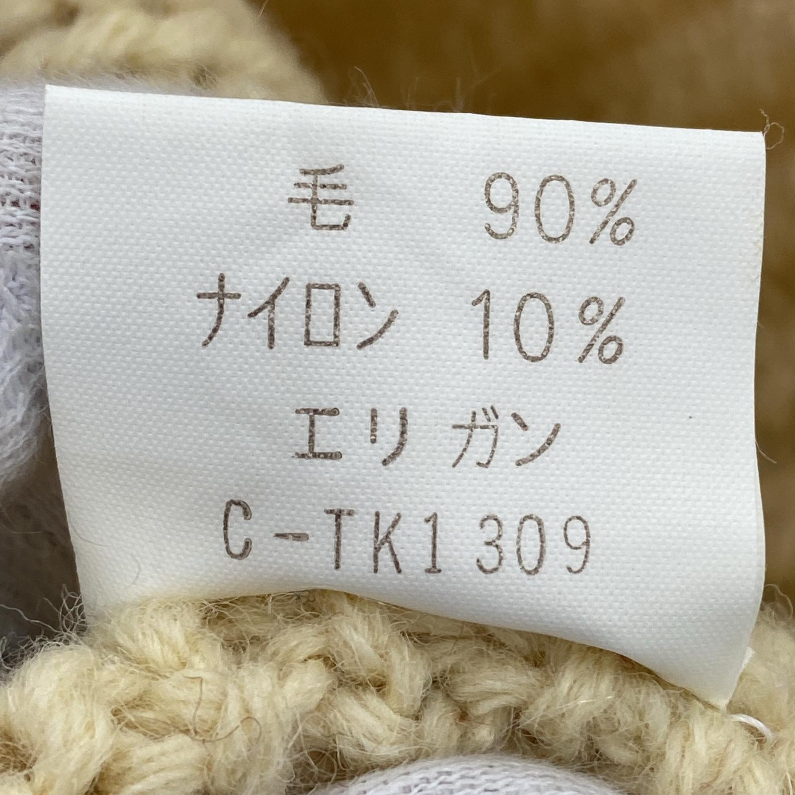 ニット 60s ﾌｨｯｼｬｰﾏﾝｾｰﾀｰ 手編み (M) M ベージュ