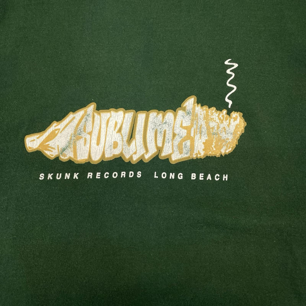 半袖Ｔシャツ 90s Sublime Skunk Records バンドTシャツﾌﾙｰﾂ2枚ﾀｸﾞ L グリーン
