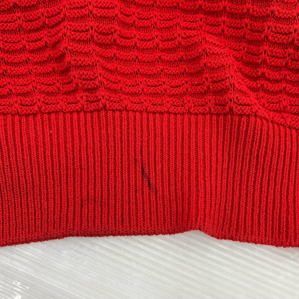 ニット S/S KNIT POLO RED 01 レッド