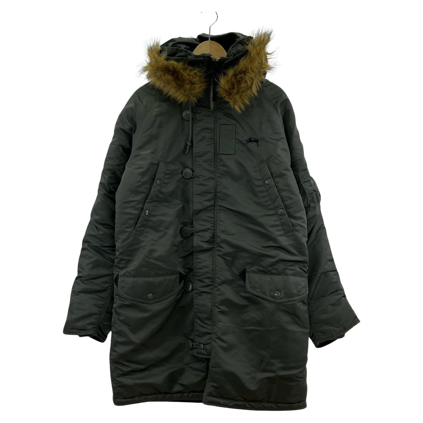 ジャケット STUSSY ×ALPHA 35周年 N-3B フライトジャケット M グレー M グレー