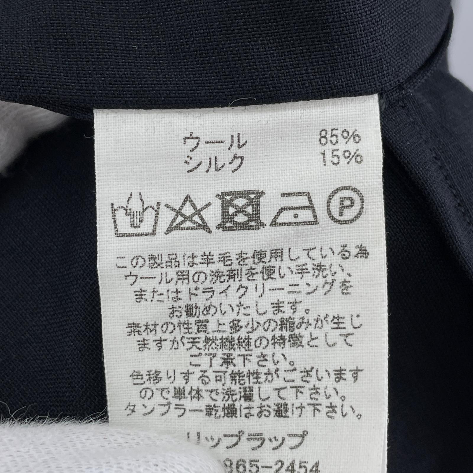 半袖シャツ ウールシルクS/Sオープンカラーシャツ L ブラック