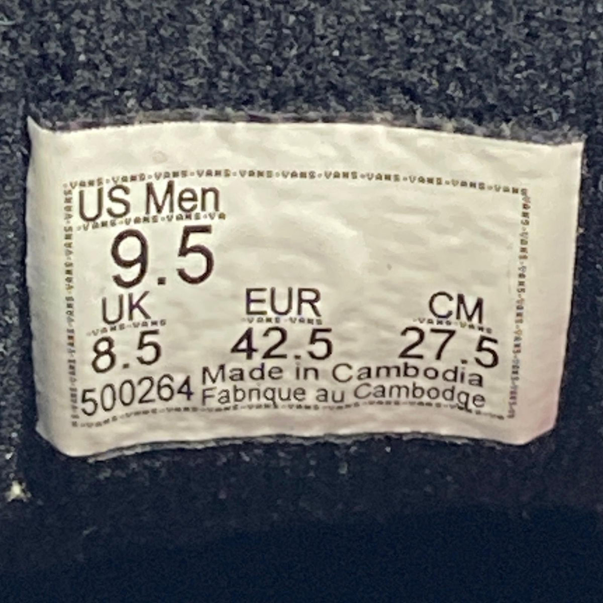スニーカー VANS ROWLEY 27.5cm (US9 1/2 UK9 EU45) ブラック