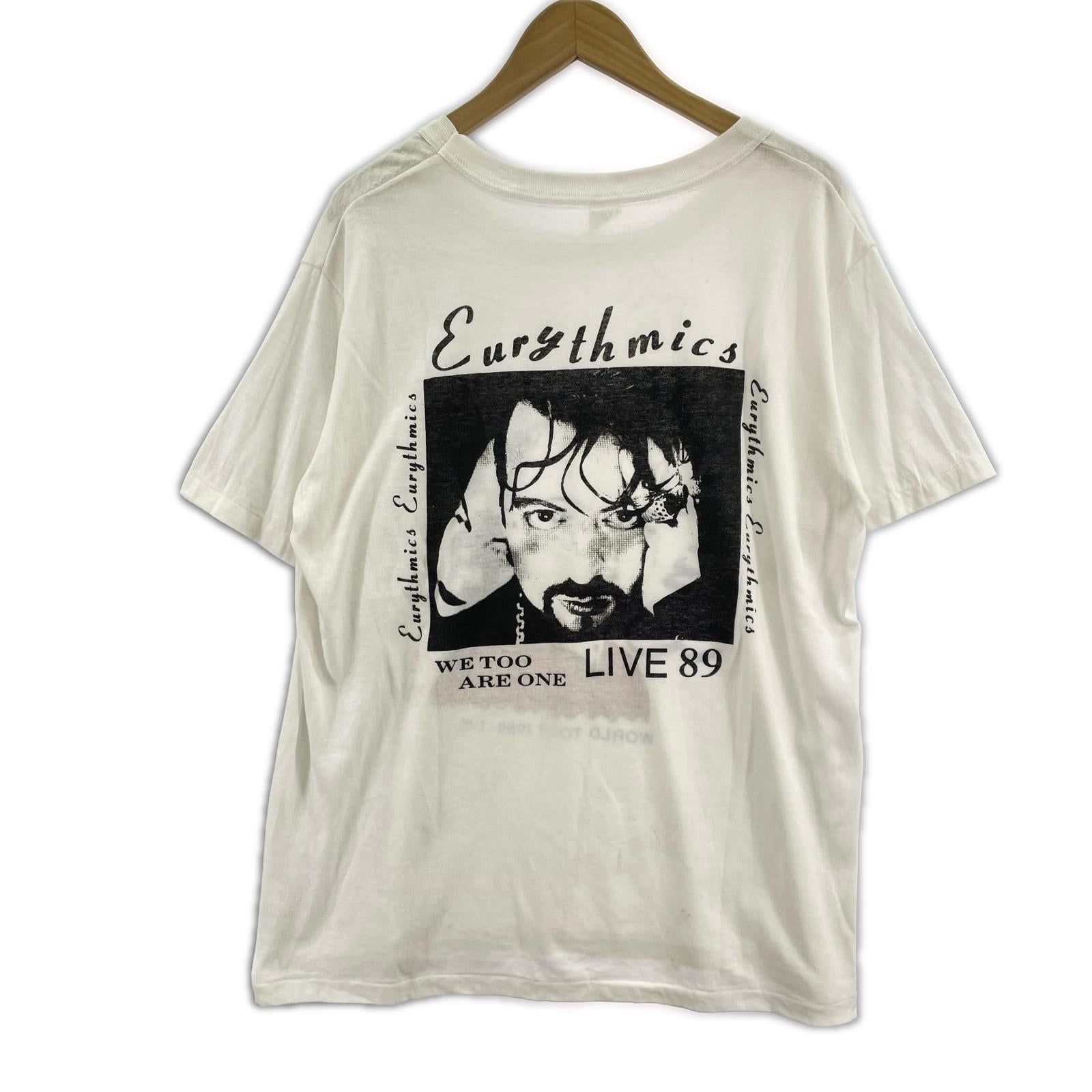 半袖Ｔシャツ 80s Eurythmics ツアーTee カナダ製 XL ホワイト