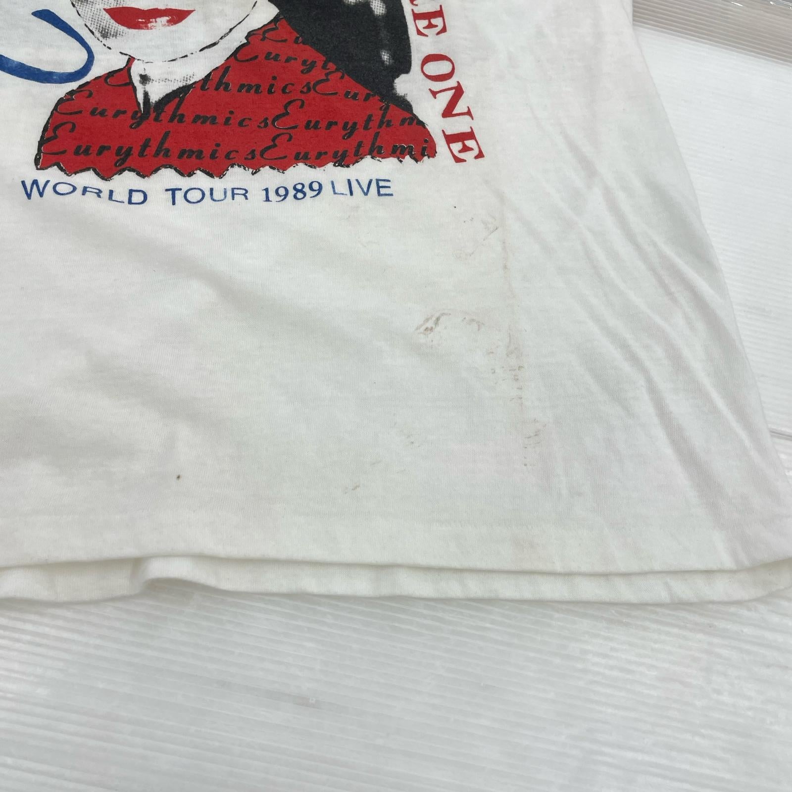 半袖Ｔシャツ 80s Eurythmics ツアーTee カナダ製 XL ホワイト