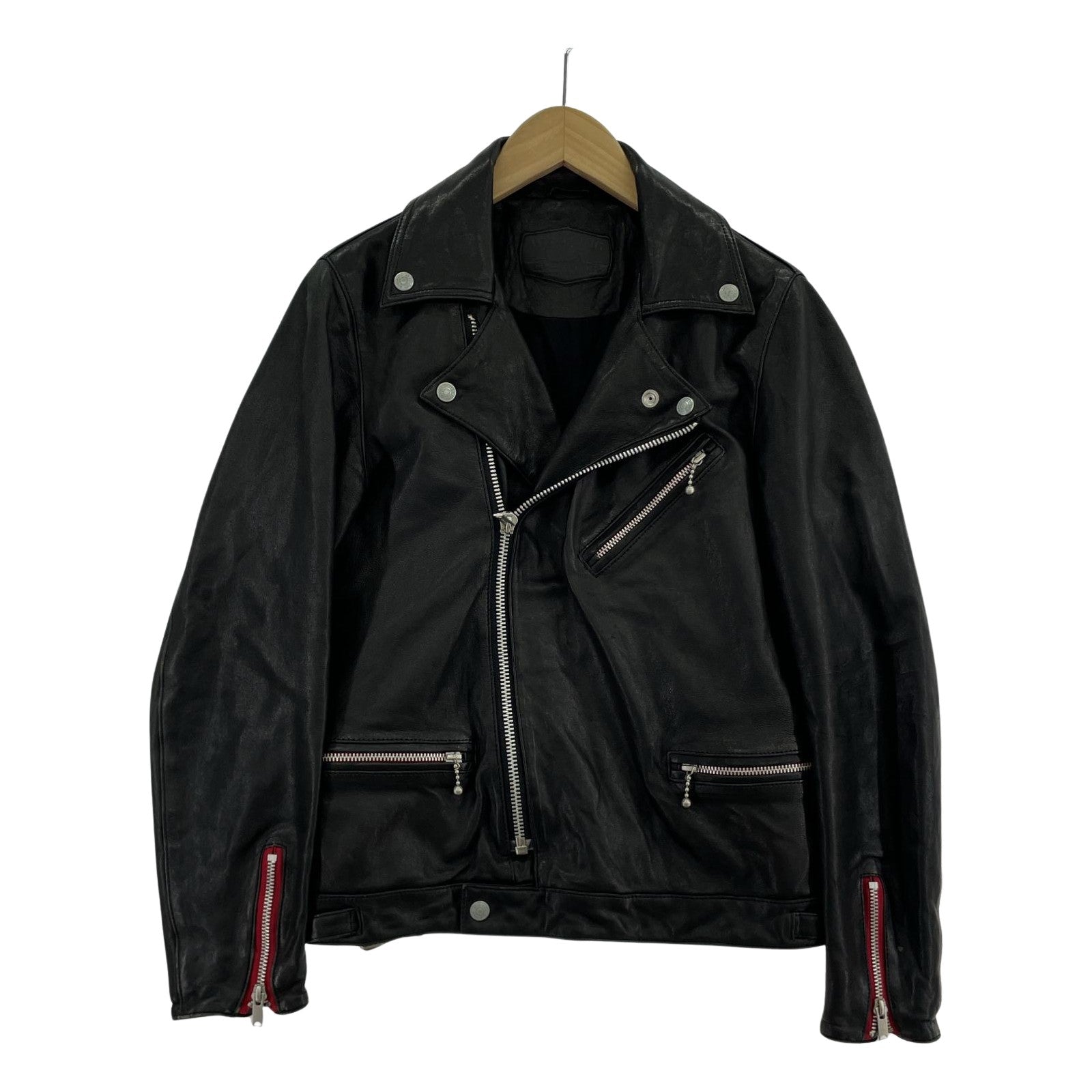 ジャケット HYSTERIC GLAMOUR ダブルライダースジャケット S ブラック S ブラック
