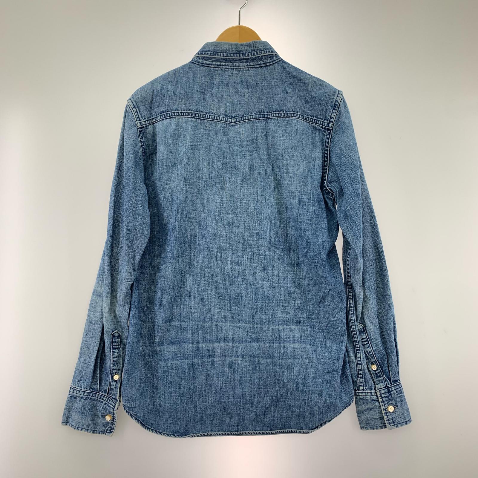 長袖シャツ REMI RELIEF スカルスタッズ デニムシャツ ブルー M ブルー