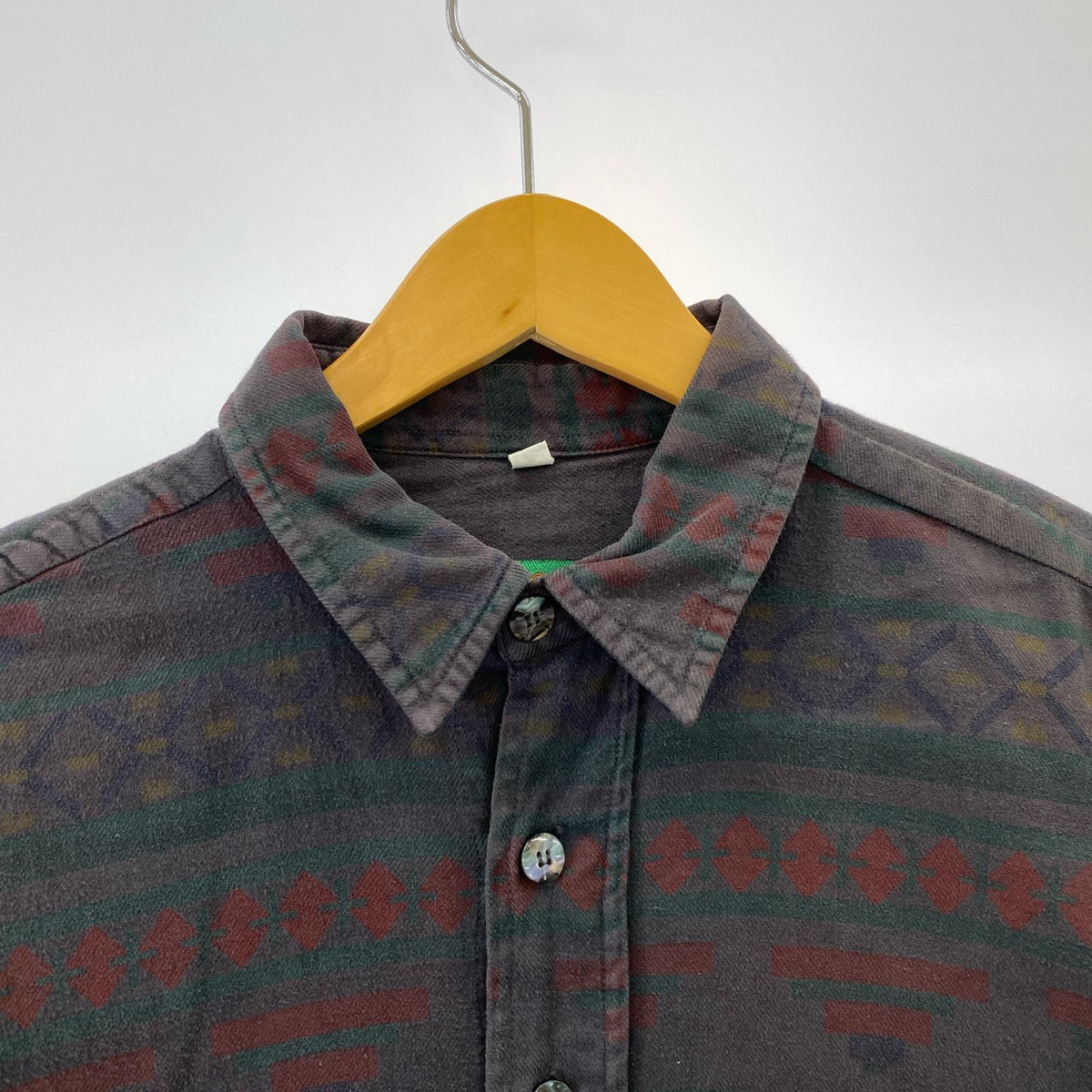 長袖シャツ 80s ネイティングネルシャツ L ブラック