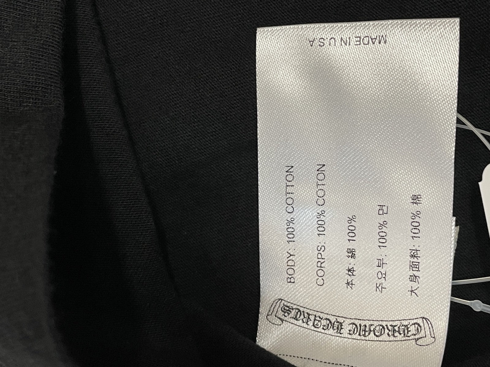 半袖Ｔシャツ CHROME HEARTS CH CRS SCROLL LABEL スクロールラベルS/STee XXL ブラック