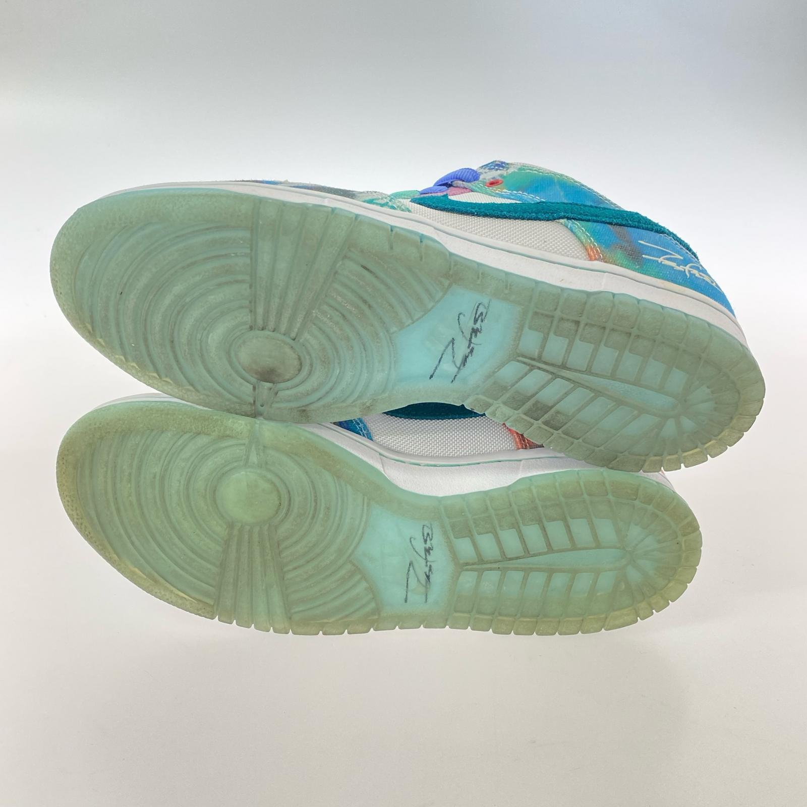 スニーカー ×Futura Dunk Low White and Geode Teal 24.5cm (US6 1/2 UK6 EU39) マルチカラー