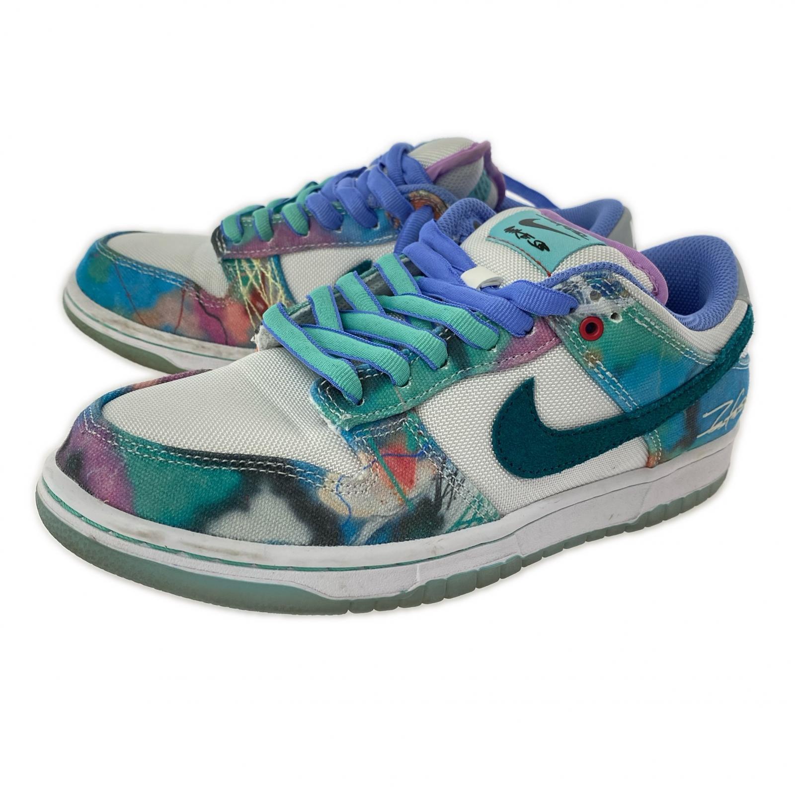 スニーカー ×Futura Dunk Low White and Geode Teal 24.5cm (US6 1/2 UK6 EU39) マルチカラー