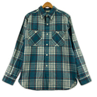 長袖シャツ LONG SLEEVE CHECK WORK SHIRTS ブルー36 36 ブルー