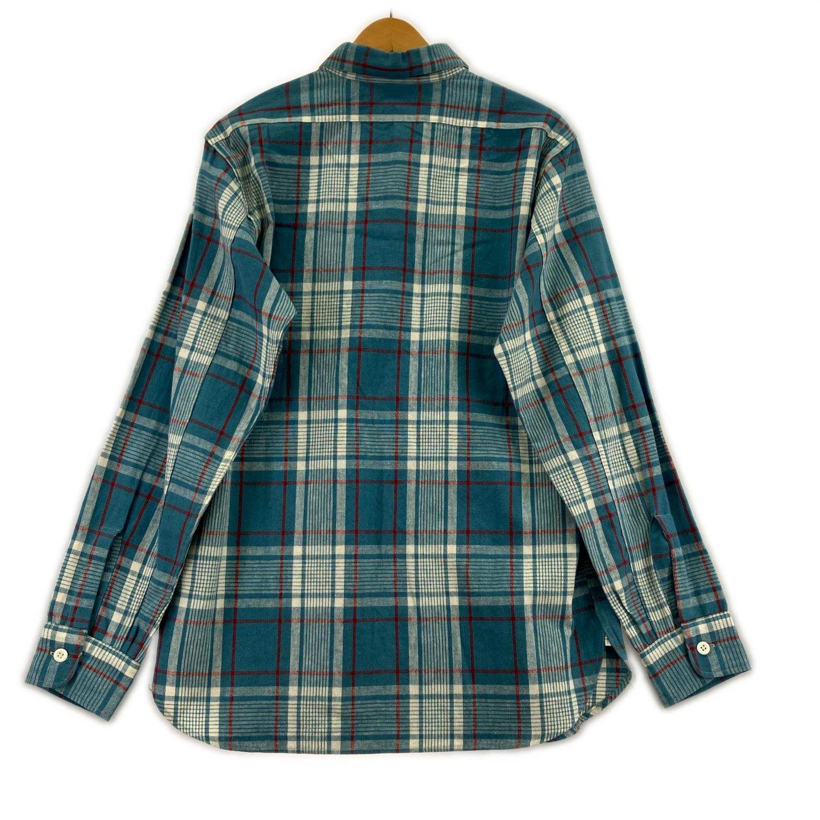 長袖シャツ LONG SLEEVE CHECK WORK SHIRTS ブルー36 36 ブルー