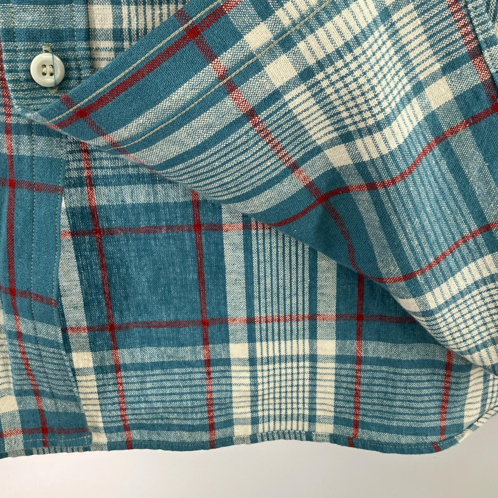 長袖シャツ LONG SLEEVE CHECK WORK SHIRTS ブルー36 36 ブルー