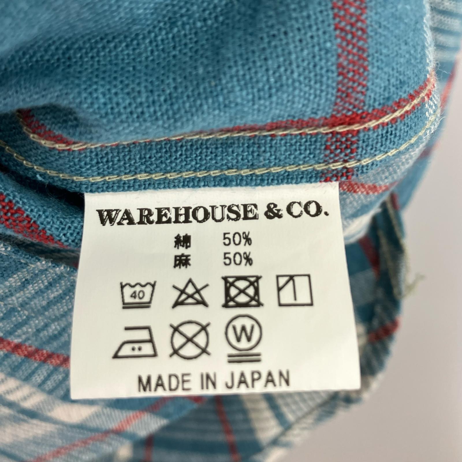 長袖シャツ LONG SLEEVE CHECK WORK SHIRTS ブルー36 36 ブルー