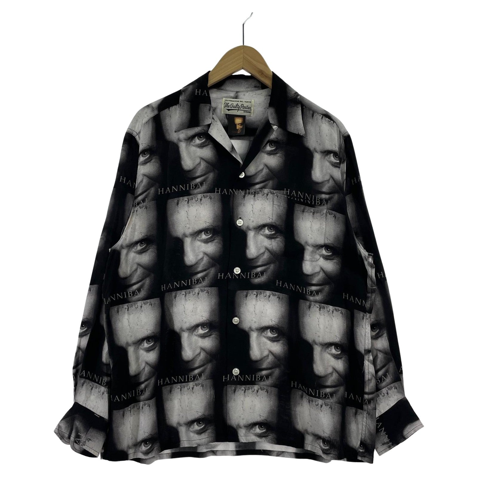 長袖シャツ WACKO MARIA×HANNIBAL 21AW HAWAIIAN SHIRT L/S M M ブラック