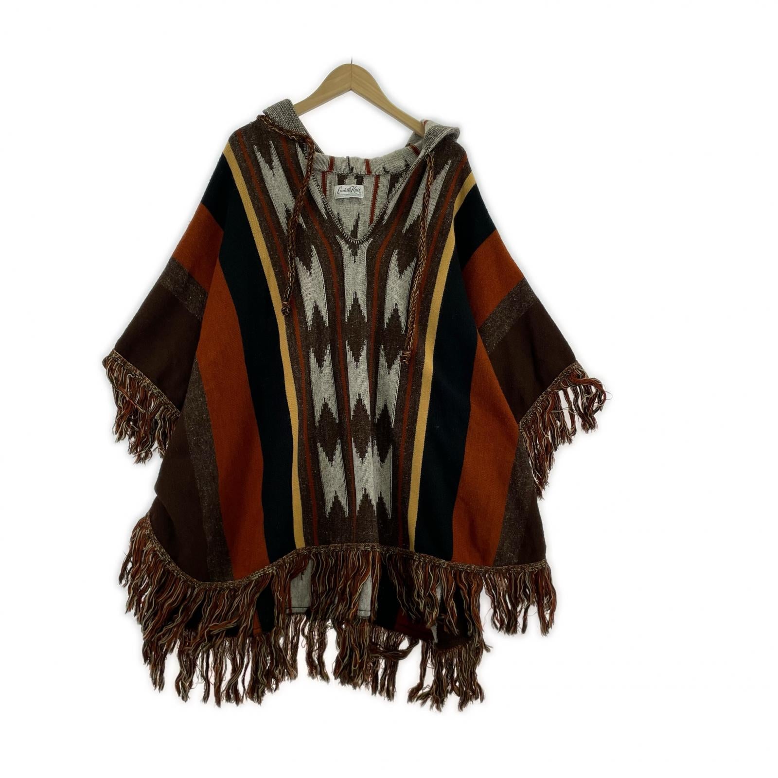 ジャケット 70's　Cuddle knit　ﾆｯﾄﾎﾟﾝﾁｮ マルチカラー