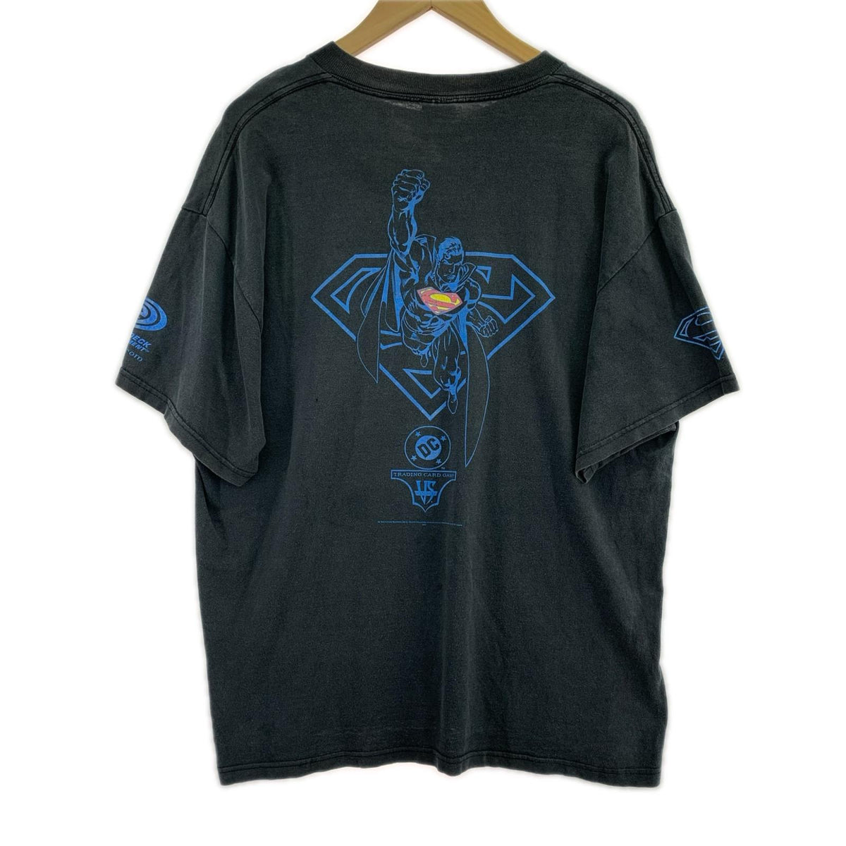 半袖Ｔシャツ 00s Superman DC Trading Card game Tee L L ネイビー