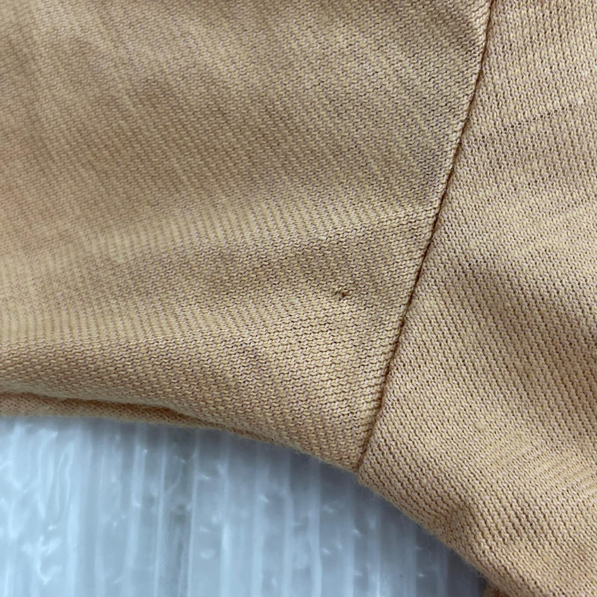 半袖シャツ 70s K-mart 襟芯 ハーフボタン ベージュ M M ベージュ