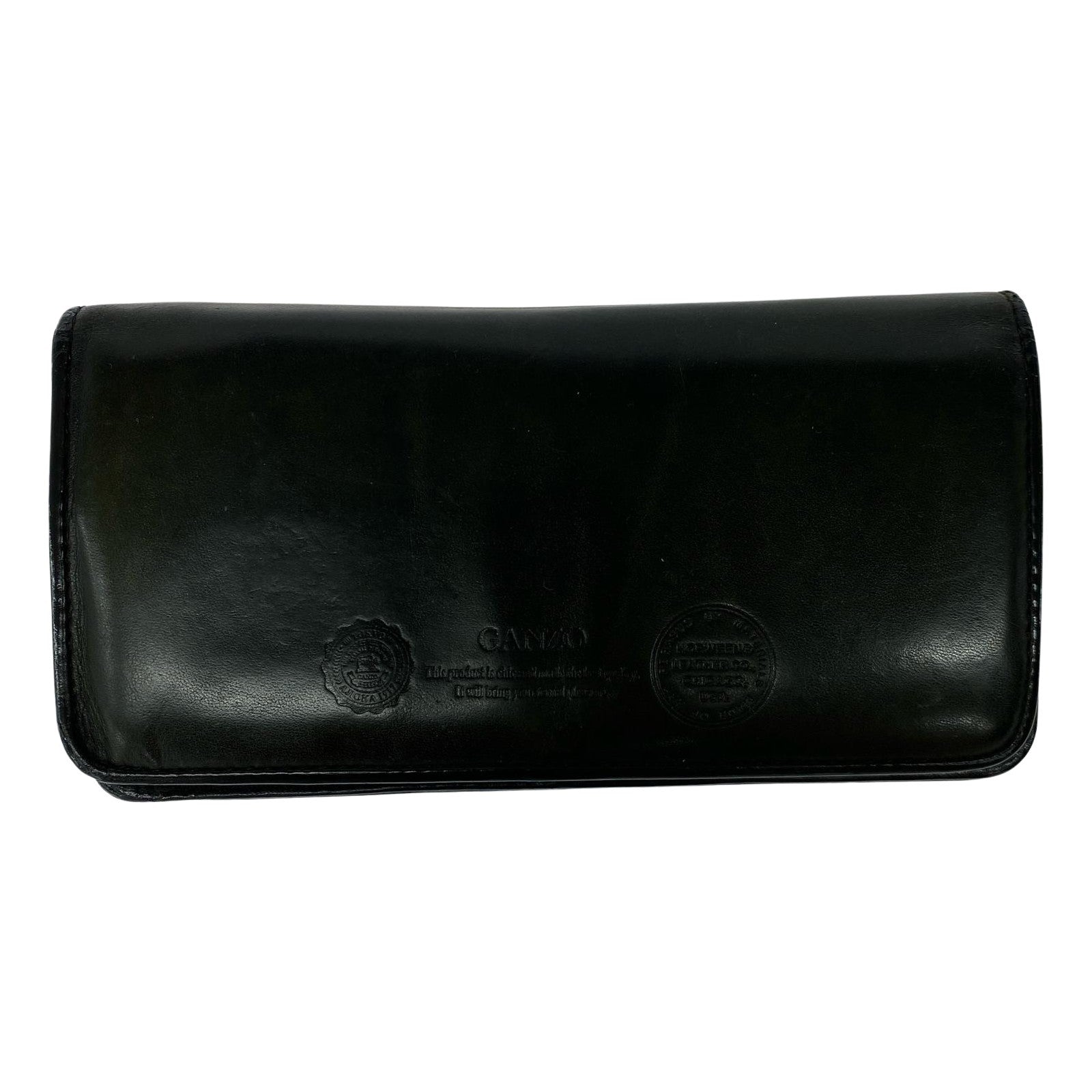 長財布 GANZO horween leather ブラック ブラック