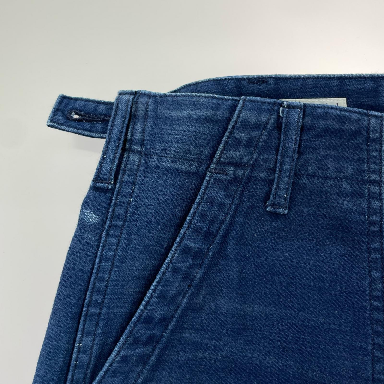 パンツ インディゴ ベイカーパンツ 32 ブルー