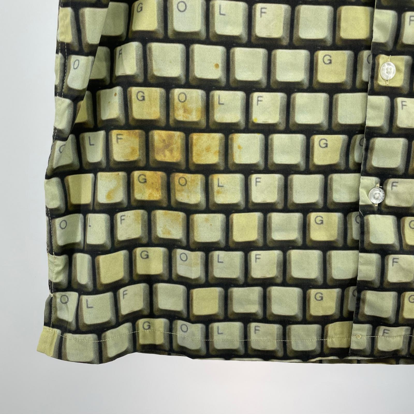 半袖シャツ GOLF WANG keyboard shirt キーボード転写プリントシャツ M M